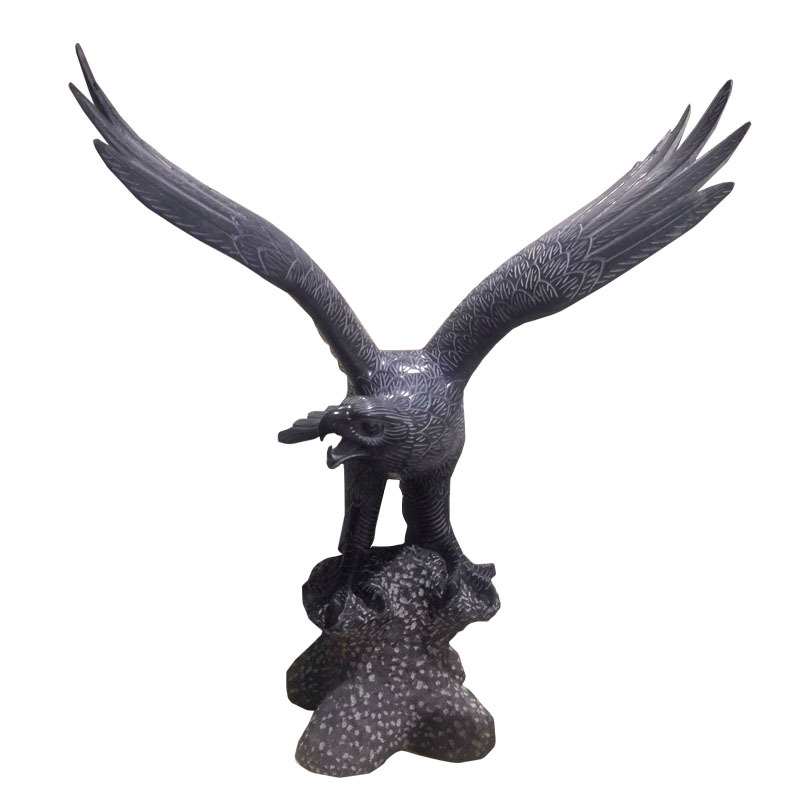 青石石鹰石雕鹰 石头老鹰 雄鹰 老鹰摆件风水鹰