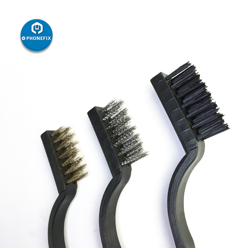 牙刷型小钢丝刷工业用牙刷清洁除锈迷你铜丝不锈钢丝尼龙金刚刷子