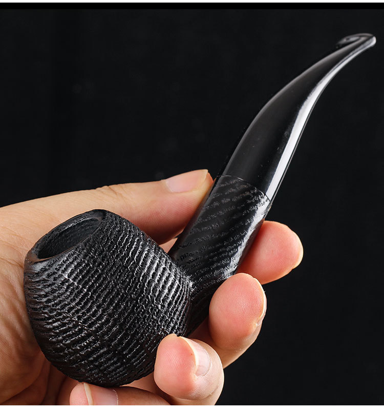 高档橡木烟斗带鹰头装饰男士烟丝用手工老式过滤便携创意实木烟斗