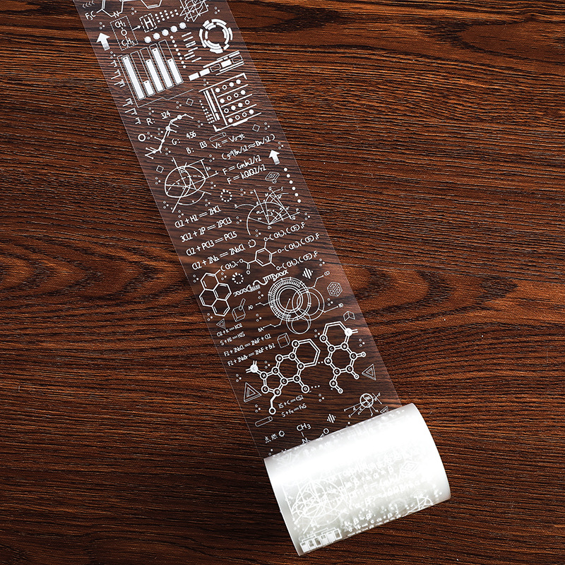 pet白墨胶带拼接系列盐系透明蕾丝复古手帐植物装饰素材贴jd10