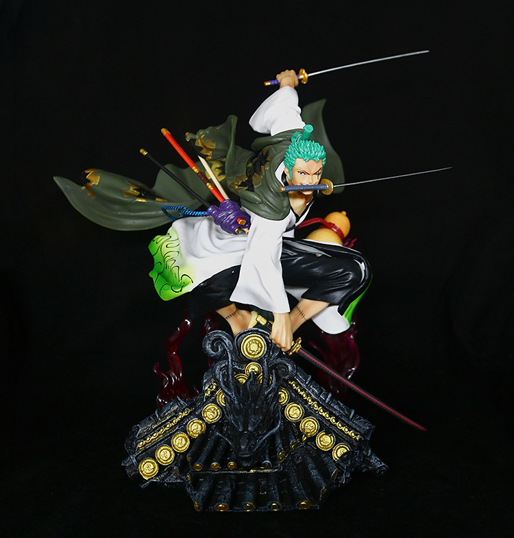 海贼王手办 超大和之国索隆 和服索隆彩盒装动漫模型摆件 批发