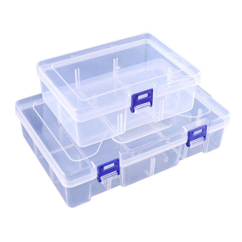 螺丝收纳盒塑料分格透明整理五金电子元件零件盒多格子配件工具盒