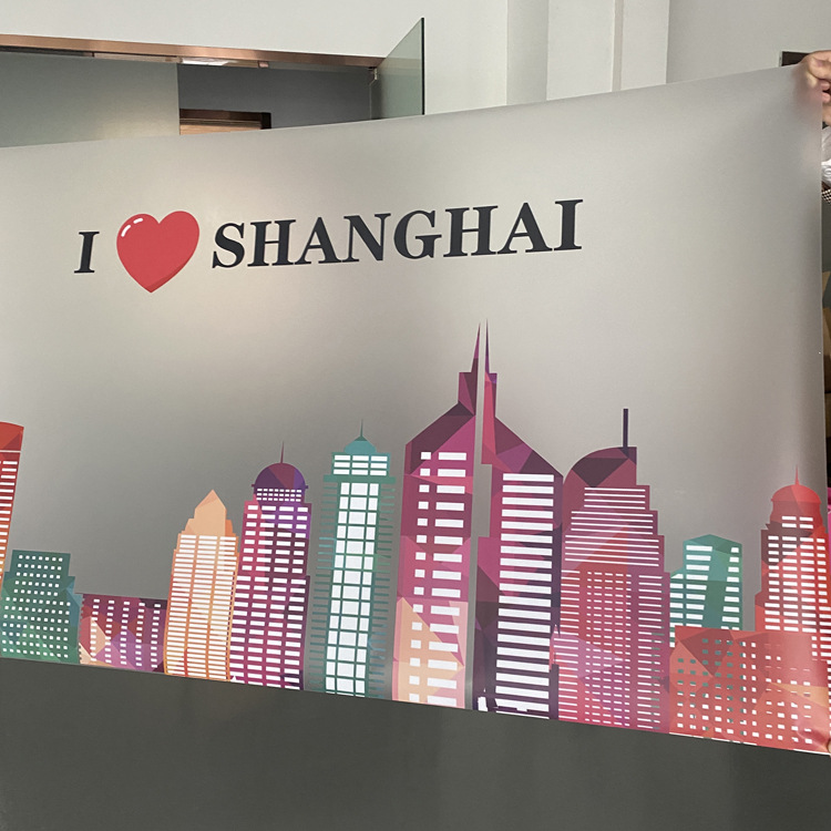 厂家定制uv超透贴 橱窗玻璃贴彩白彩 透明海报背胶写真 可包安装