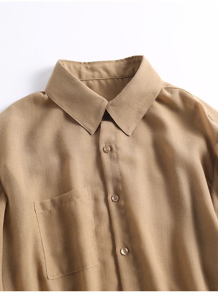 限量· 雀茶色!设计师款 显瘦灯笼袖衬衫