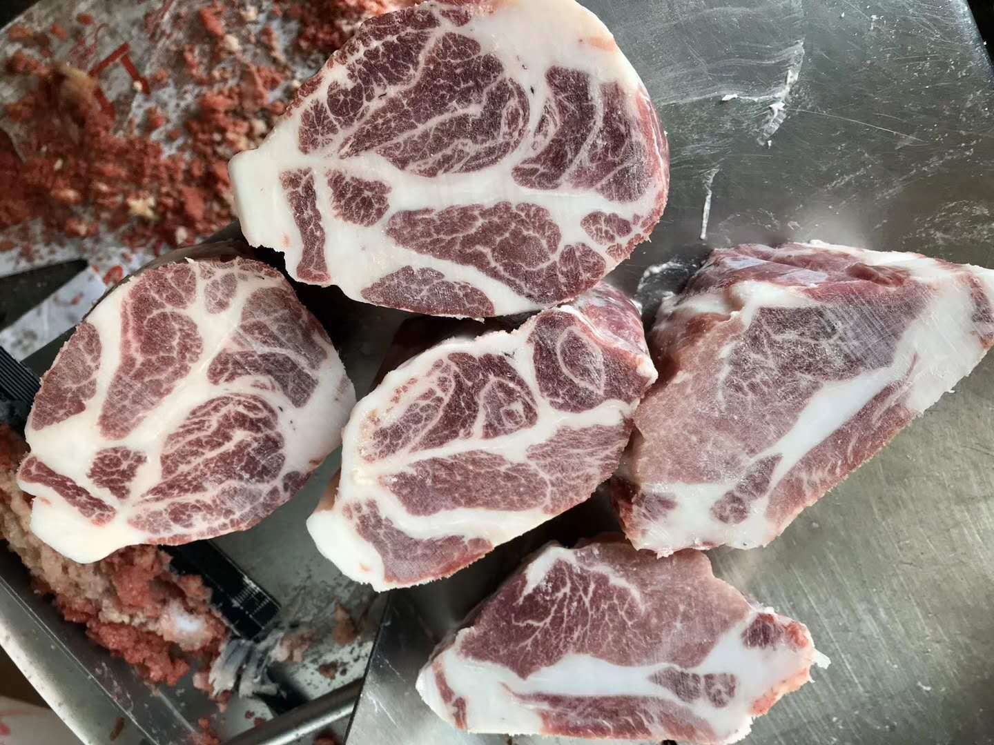 西班牙伊比利亚黑猪猪颈肉500g黑猪梅花肉新鲜冷冻烤肉烧烤食材