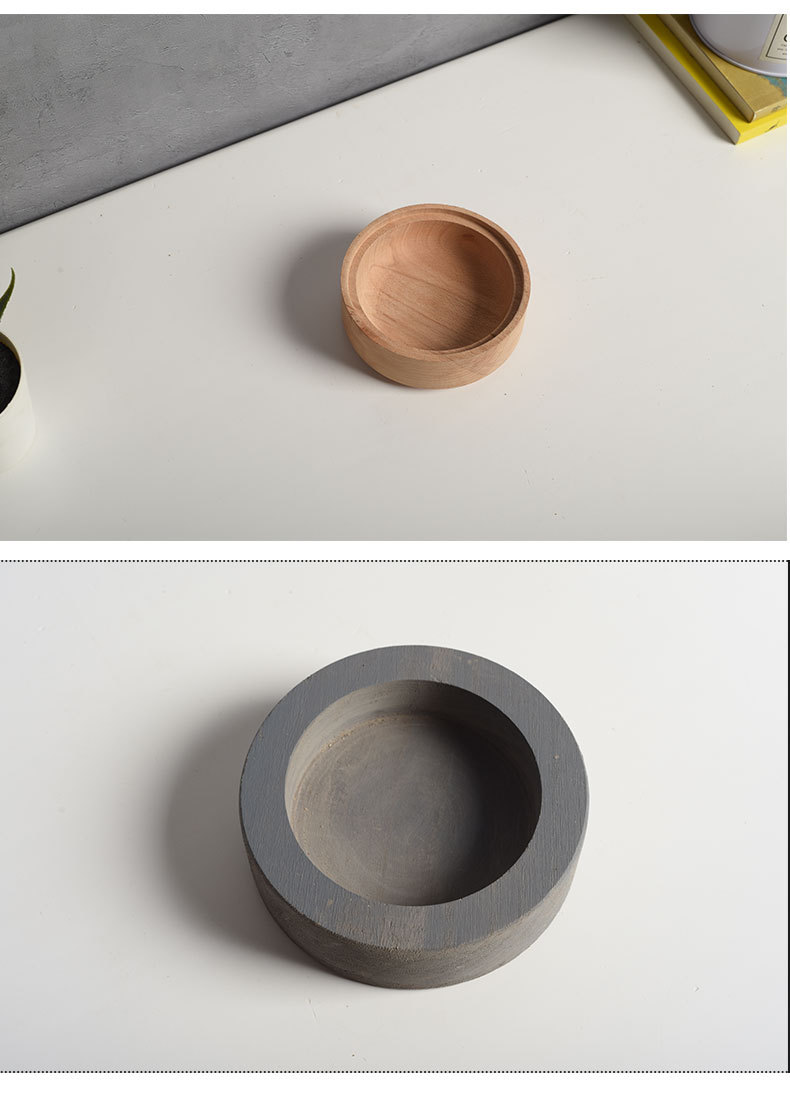 花盆木质底座 室内桌面小型花托 花盆底座托盘花盆架 木质花架子-阿里