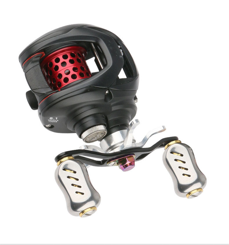 路亚水滴轮 不锈钢绘彩色个性改装diy摇臂握丸日本s/d/品牌纺车轮