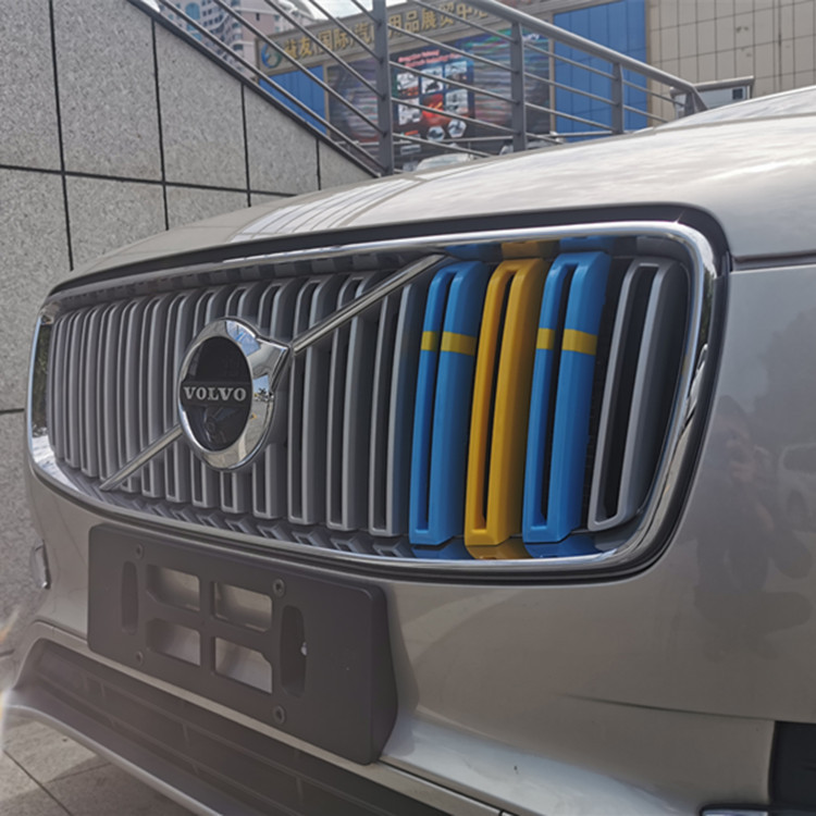 适用于沃尔沃xc60中网三色条s90 xc40 xc90 s60l厂家直销卡扣装饰