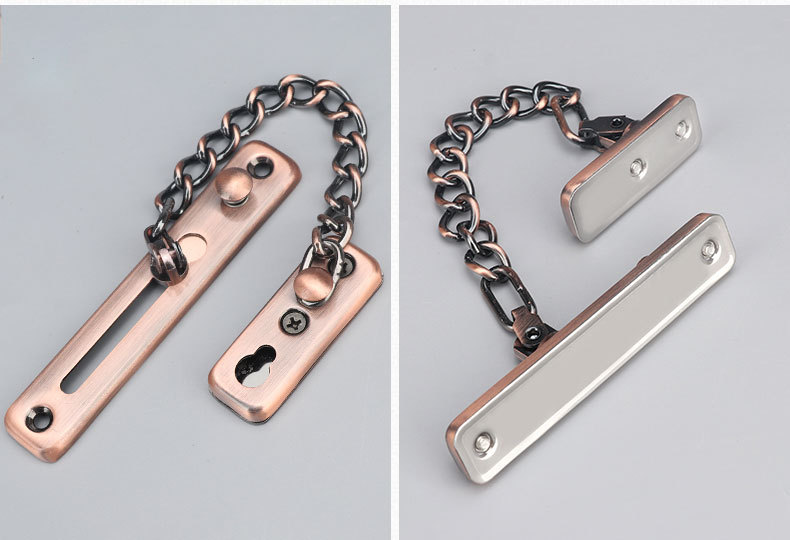 304不锈钢防盗链门链家用门栓防盗门安全链门插销扣免打孔防盗扣