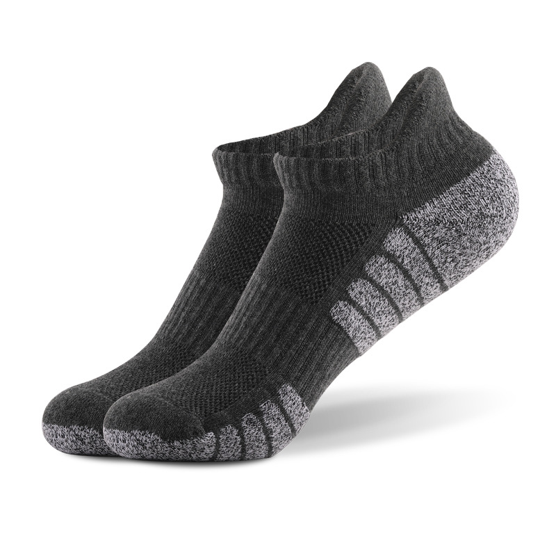 Thick Towel Bottom Socks for Running Cotton Boat Socks Non-Slip Anti-Sweat Breathable Sports Socks Amazon Cross-Border Factory Direct Supply