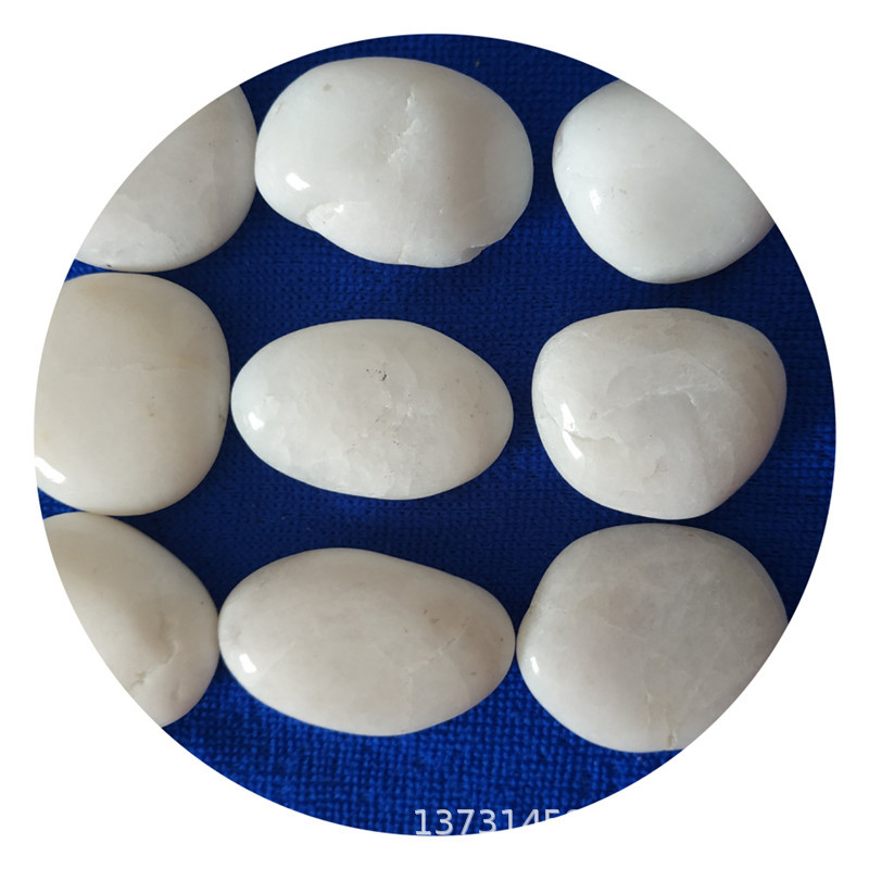 产地货源 机制蓝色洗米石 园艺绿石子 透水地坪深绿色小石头