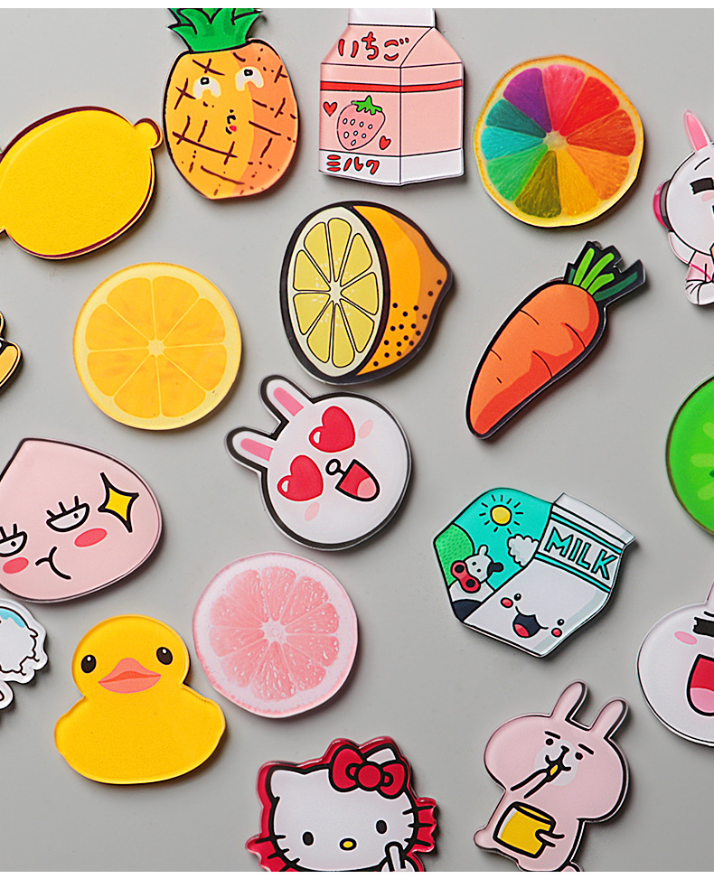 个性创意冰箱磁贴卡通可爱冰箱贴磁贴亚克力冰箱装饰吸铁石磁力贴