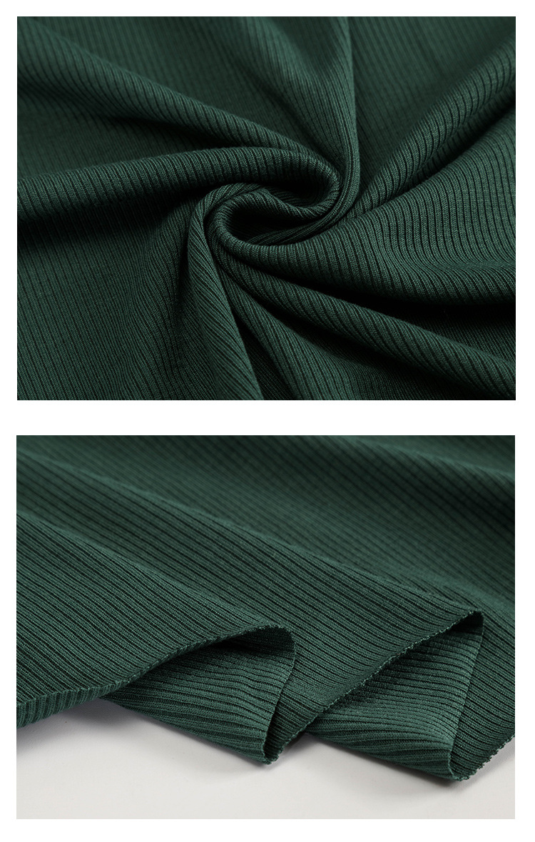 新款230g弹力22罗纹面料棉涤混纺袖口领口螺纹布料