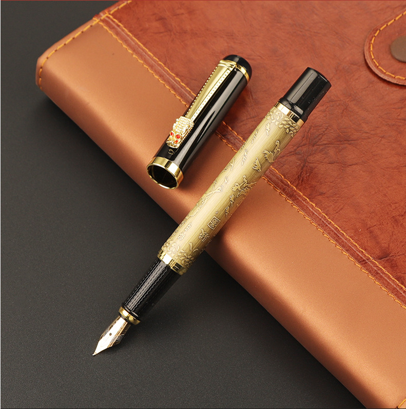 永生龙头商务礼品学生书法练字钢笔美工钢笔办公签字笔可定制logo