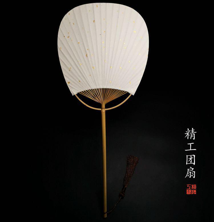 新品长柄椭圆形空白团扇日式和风礼品diy书画古风扇子汉服搭配扇