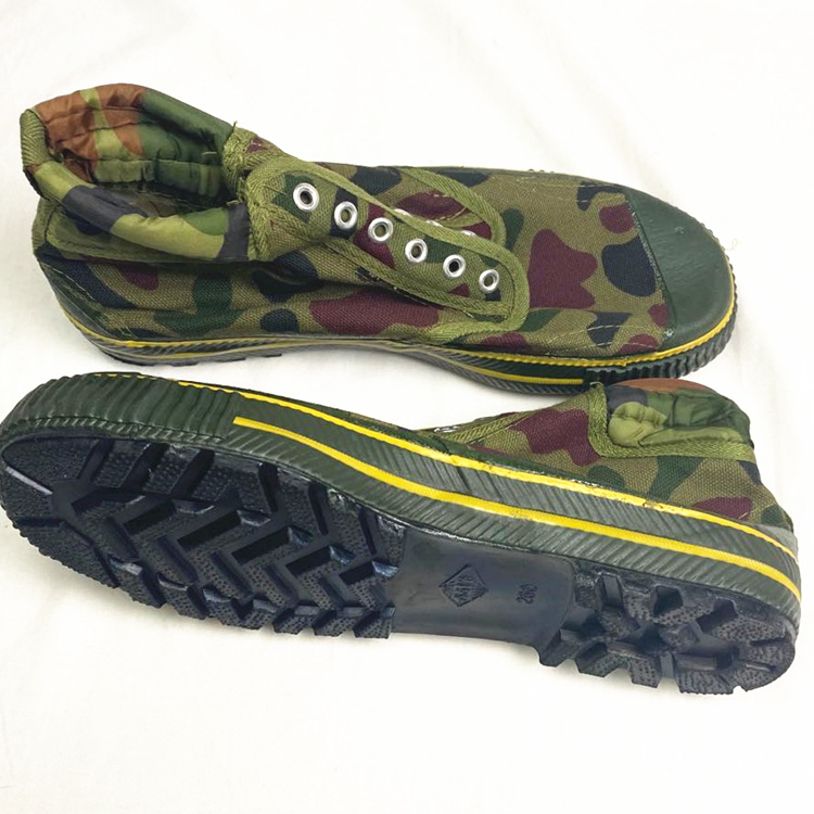 际华3517高腰迷彩防臭解放鞋胶鞋夏季劳动帆布军训鞋
