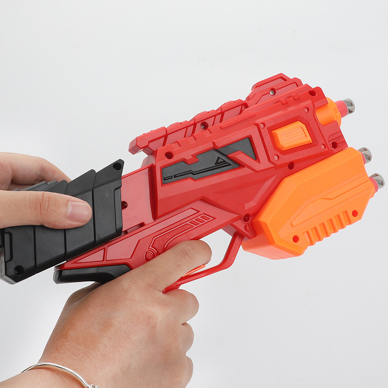 雄海玩具大礼盒儿童吸盘枪打靶射击空气动力枪可发射泡沫海绵软弹