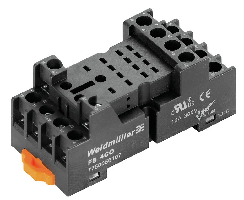4对触点weidmuller继电器底座fs4coeco魏德米勒代理商10a现货