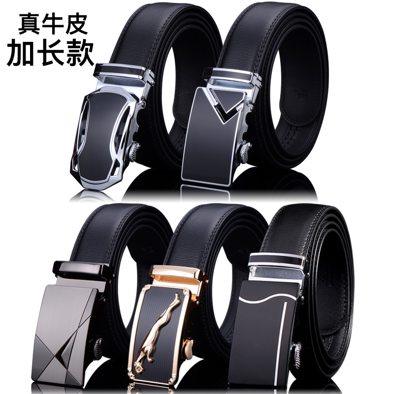 Extended Men's Leather Belt Wholesale Automatic Leather Buckle Cowhide Belt Men's Business Gifts Casual Belt Manufacturer