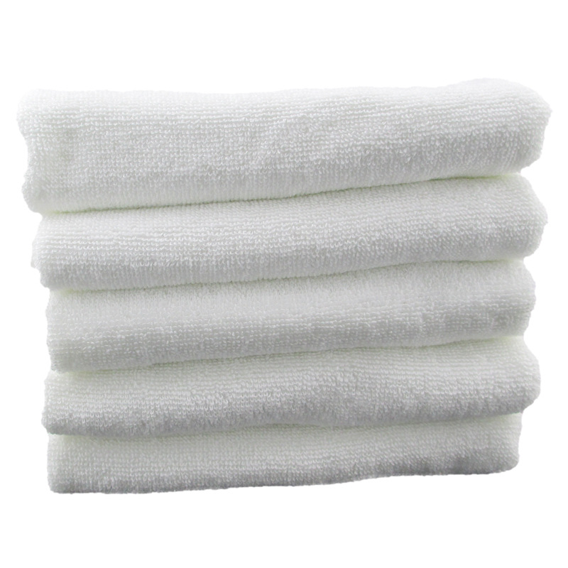 White Towel 100G Cotton Yarn White Towel Hotel Hotel Beauty Salon Face Towel Soft Absorbent Can Be Embroidered