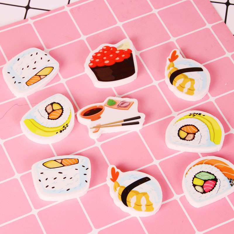 卡通橡皮擦六一儿童奖品小学生文具寿司橡皮擦可爱卡通小礼品1227