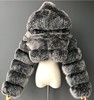 Cross border Best Sellers Europe and America leather and fur coat have cash less than that is registered in the accounts Cap Fur imitation coat Fox Long sleeve Mosaic coat