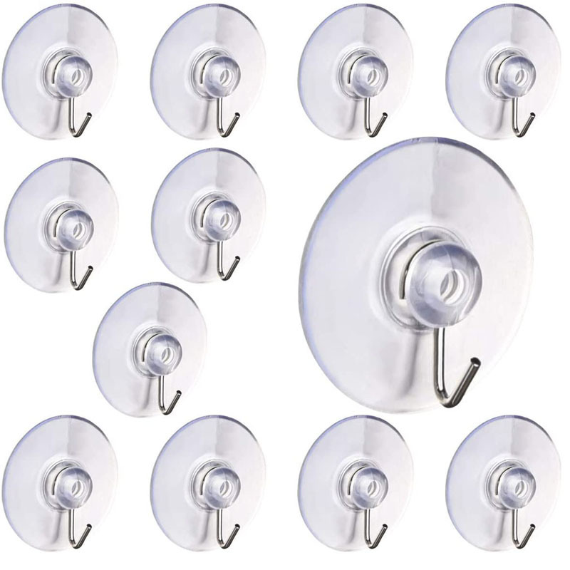 25mm透明pvc吸盘挂钩玩具公仔配件玻璃铁挂钩吸盘环保蘑菇头吸盘