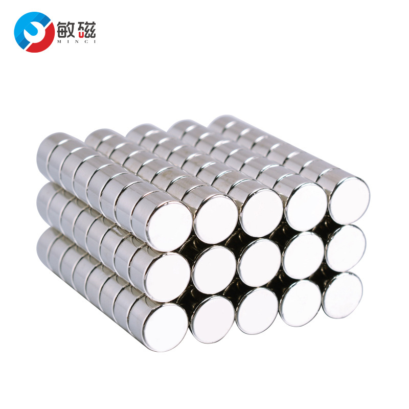 强磁磁铁片圆形钕铁硼稀土磁铁磁钢强力教具吸铁石直径10mm可定制
