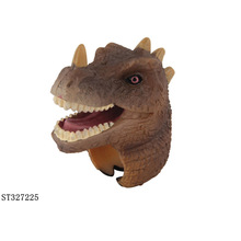儿童科教认知恐龙戒指角鼻龙 恐龙模型玩具 卡通戒指玩具