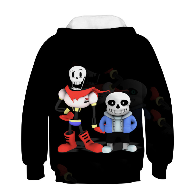 新品传说天下undertale sans连帽衫儿童卡通3d印花卫衣连帽运动衫
