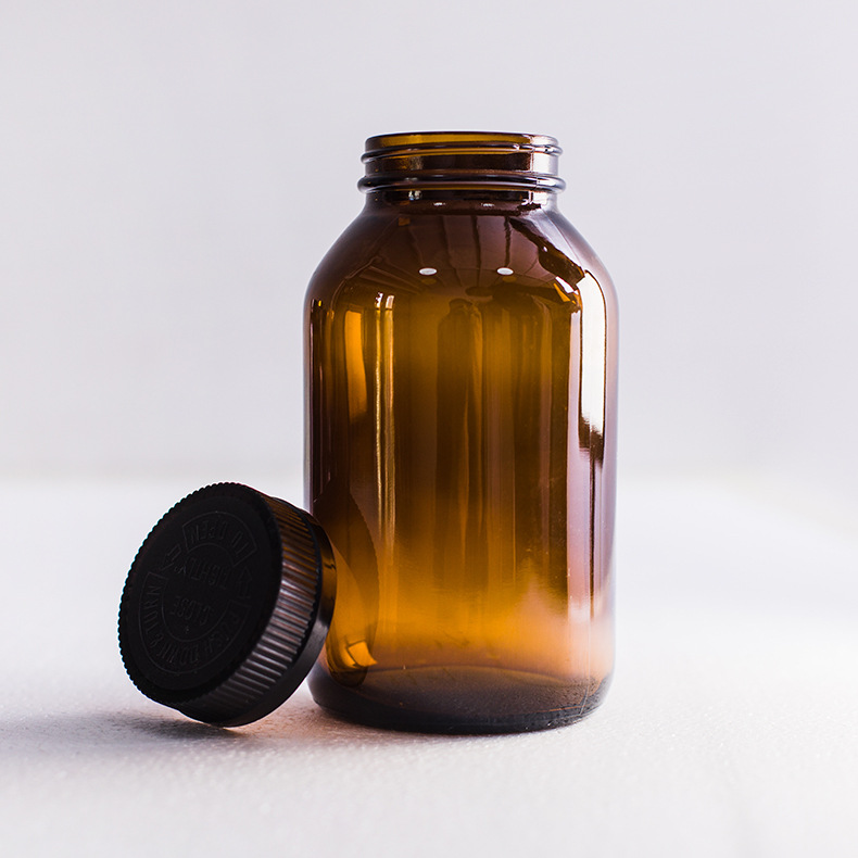 茶色密封玻璃瓶 胶囊瓶避光药瓶 小药丸分装瓶 密封冻干粉瓶批发