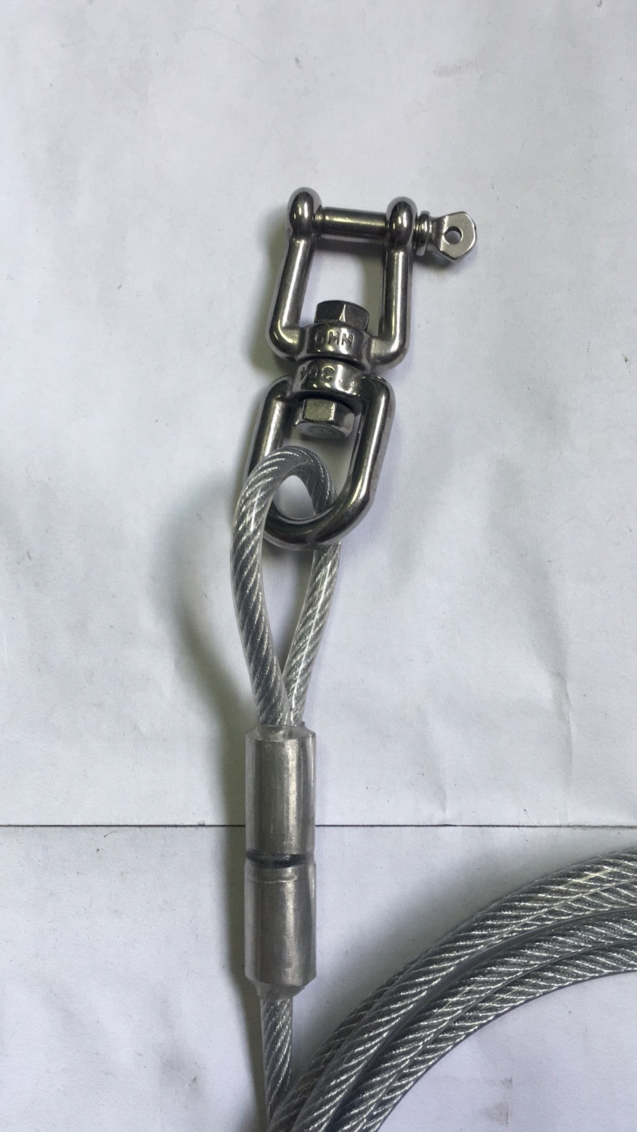 双头拴狗绳牵引绳中小型犬转环加长钢丝绳铁链防咬断狗链子牵狗绳