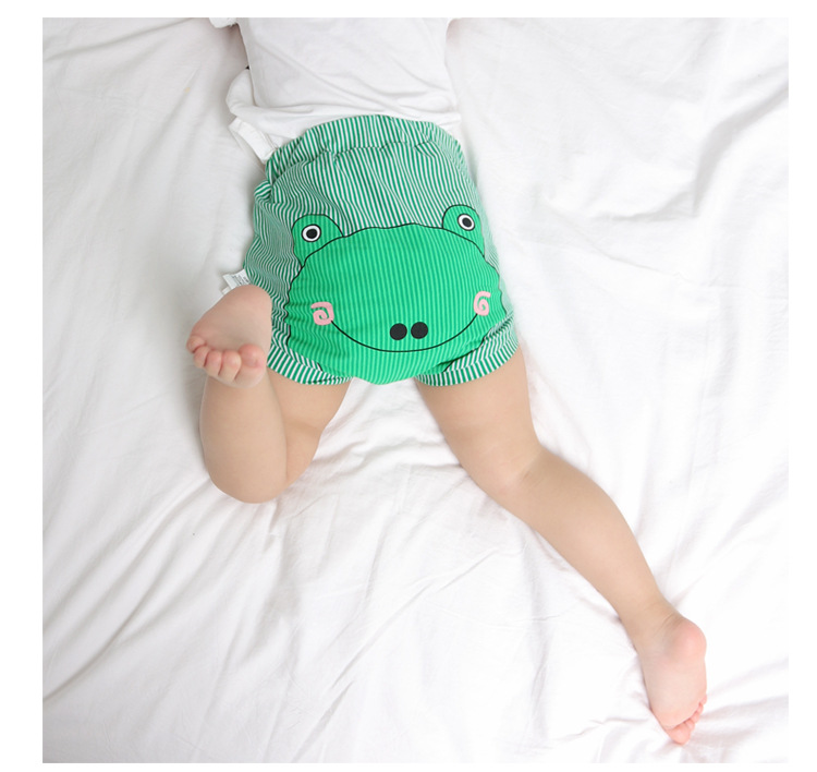 夏季儿童短裤韩版婴儿裤子夏装新款宝宝卡通条纹pp裤包臀裤
