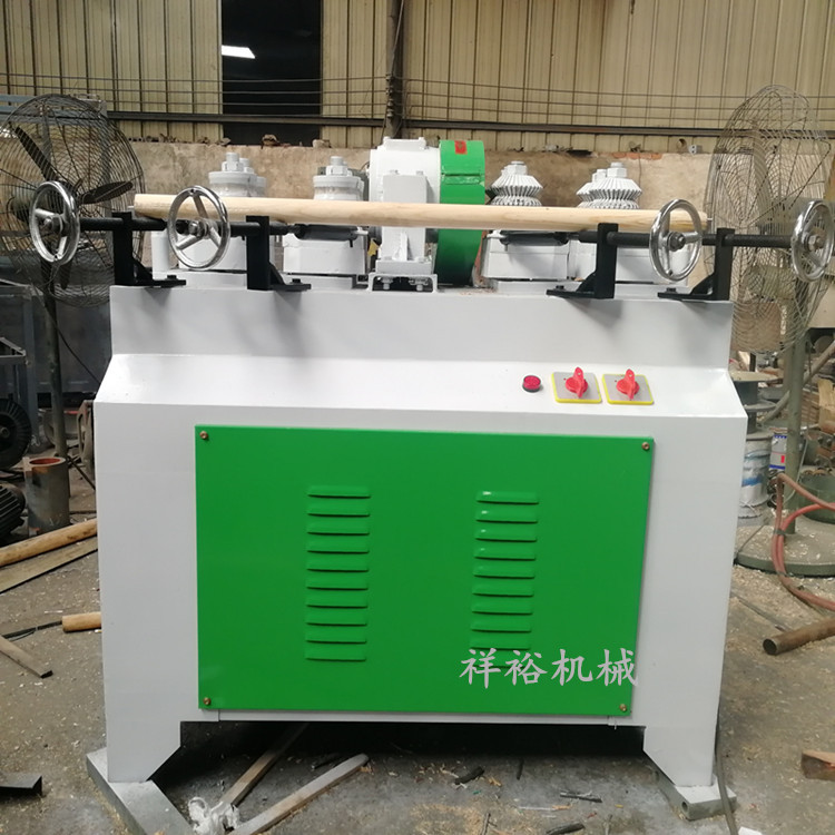 新型木工机械农用铁锹把加工设备圆木棒机双进双出小型木工圆棒机