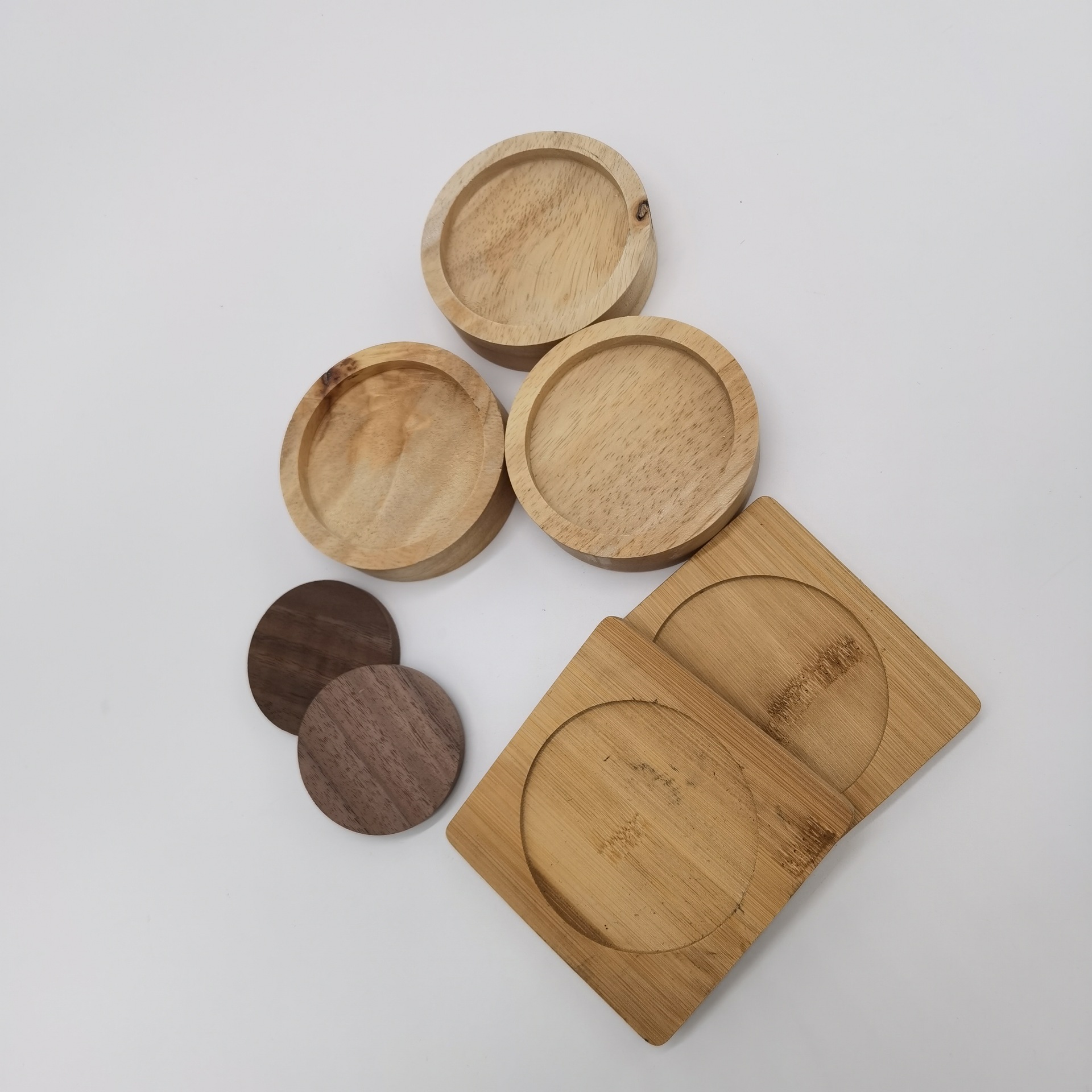 木制杯垫餐垫木杯垫隔热垫木质桌面摆件防滑木垫茶道杯托茶垫定制