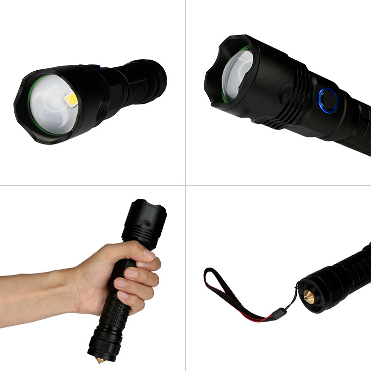 P70 Power Torch Outdoor Self-Defense Flashlight Led Tactical Flashlight P50 Multifunctional Led