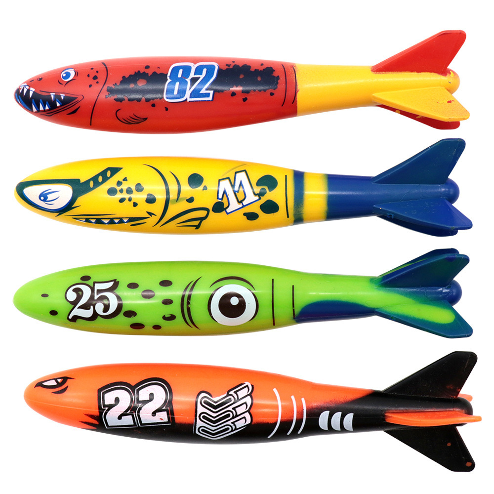 3万个跨境亚马逊潜水玩具 儿童游泳池投掷鱼雷戏水玩具 潜水玩具鱼雷