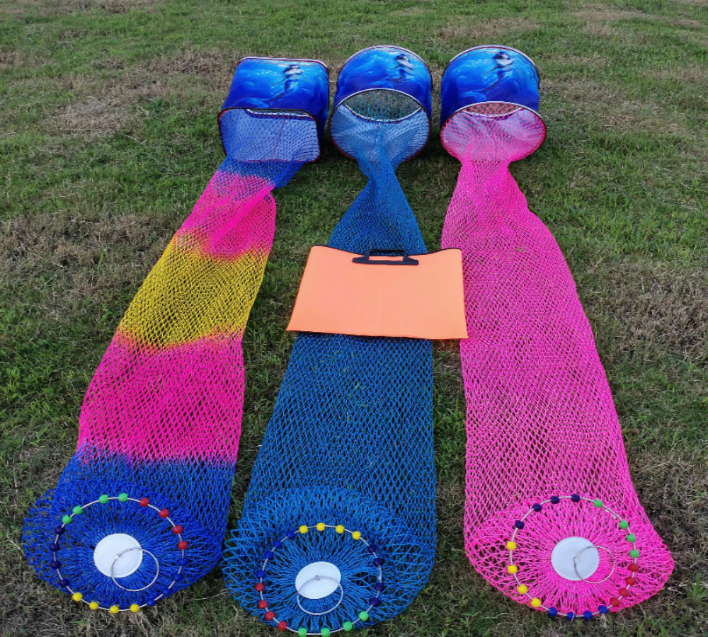 新款 大力马 加粗球拍双股线编制 黑坑鱼护 不锈钢双层护圈