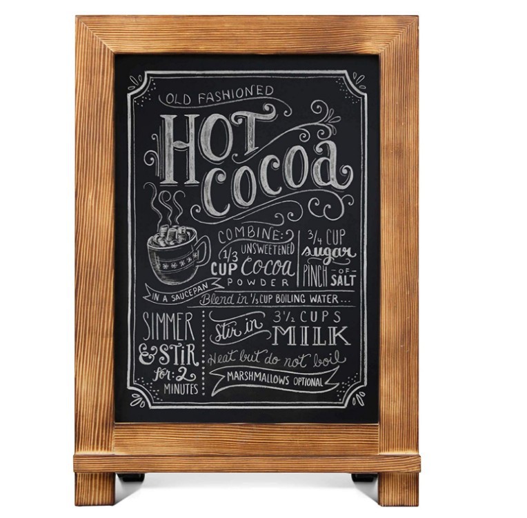 复古小黑板挂式 大号家用留言餐厅店铺广告牌挂墙粉笔黑板