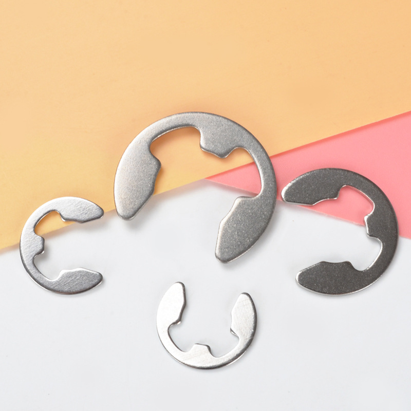 卡簧外卡小e卡不锈钢304e型gb896挡圈 开口孔用外卡环c型