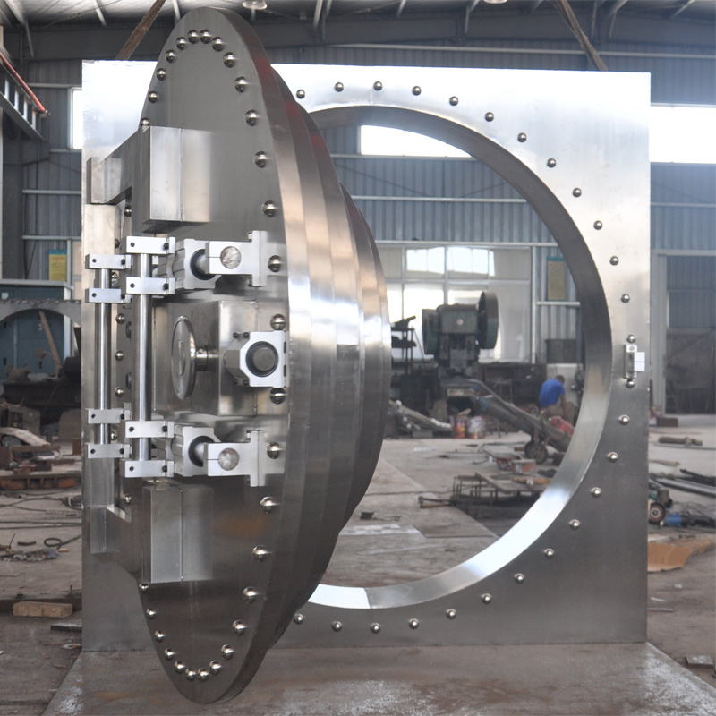 定做钢板门金库门圆形保险大型保险柜门密室门银行不锈钢金库房门