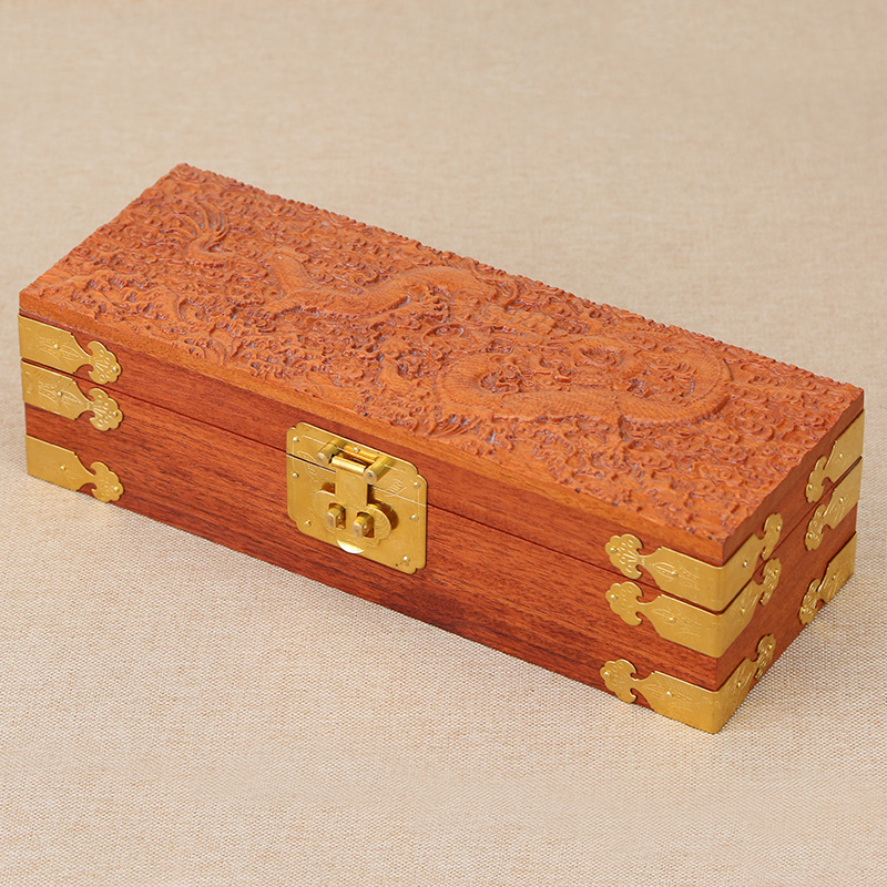 花梨木书画复古木盒书法卷轴古董花瓶收纳收藏盒红木包装锦盒