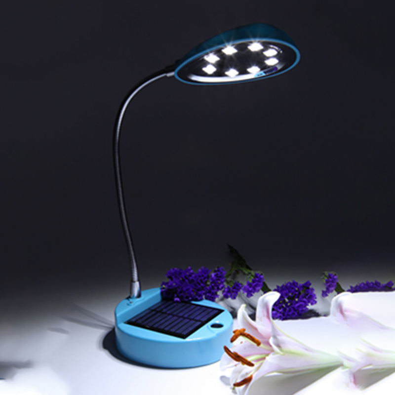 厂家直供 太阳能台灯 学生寝室护眼家用阅读灯 充电礼品小台灯