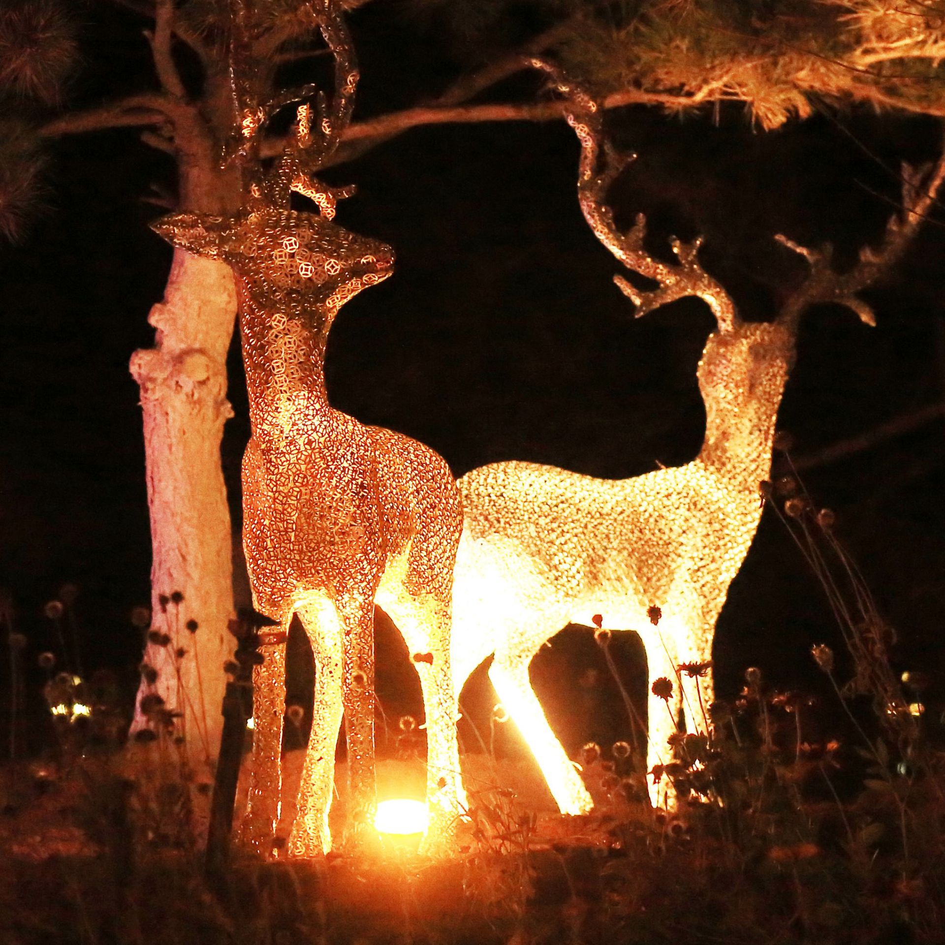 时尚发光精灵鹿金钱鹿城市景观照明雕塑