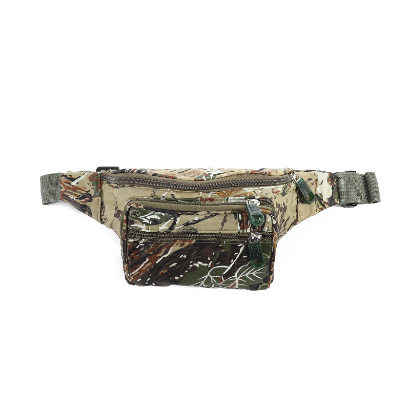 New Camouflage Close-Fitting Men's Belt Bag Outdoor Sports Multi-Functional Hiking Backpack Hiking Fitness Crossbody Phone Bag