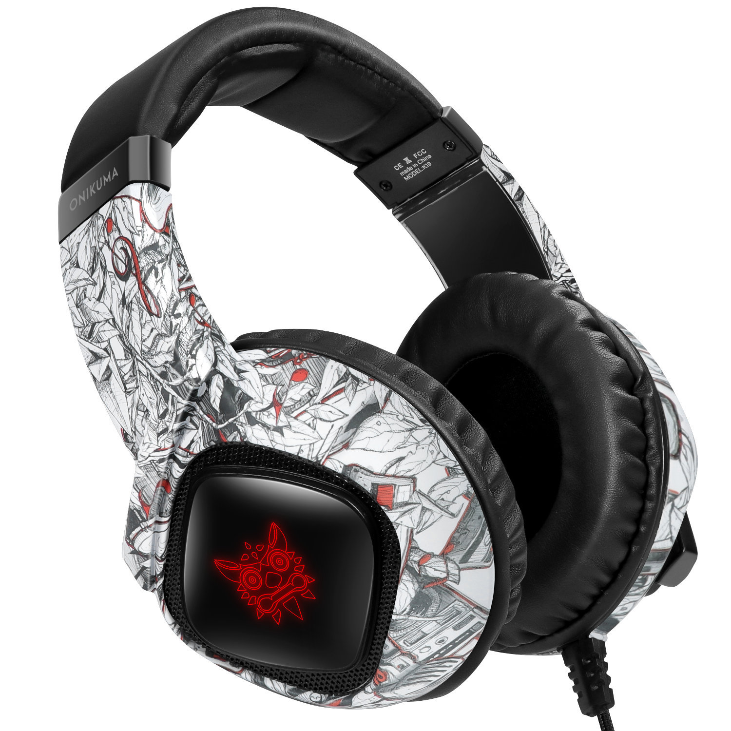 跨境onikuma k19 头戴式rgb手机电脑吃鸡游戏耳机 ps4耳机 迷彩