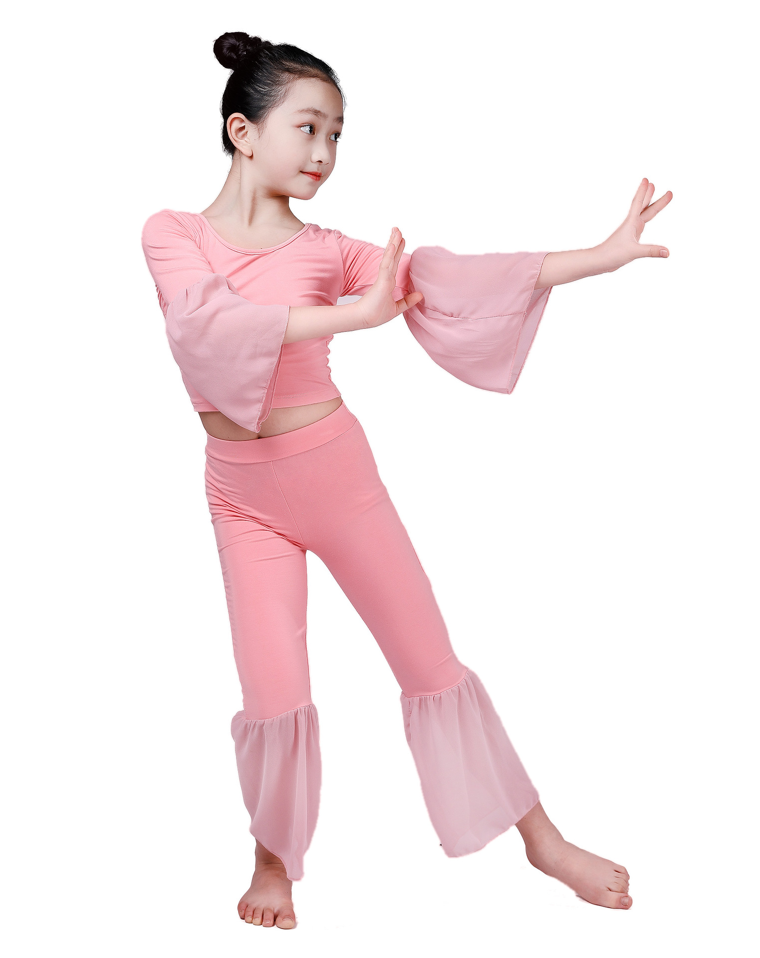 儿童肚皮舞练功服少儿舞蹈表演出服装性感女孩女童舞韵瑜伽服套装