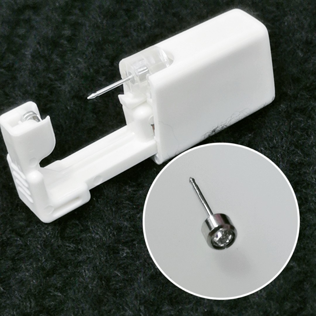 弗司美特白色水钻一次性无菌穿耳器无痛打耳洞枪工具耳钉枪批发