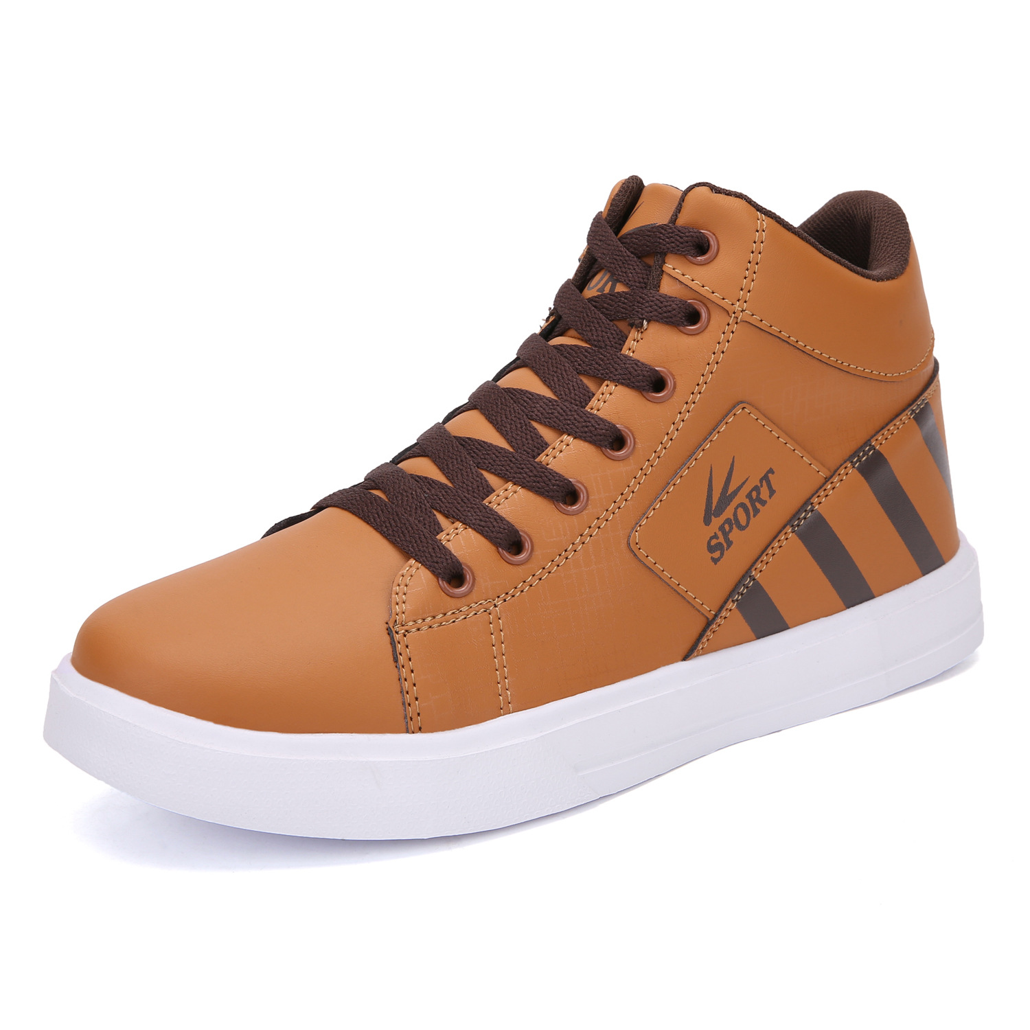 2020秋冬学生中帮板鞋男士韩版运动鞋轻便休闲个性潮鞋简约街舞鞋