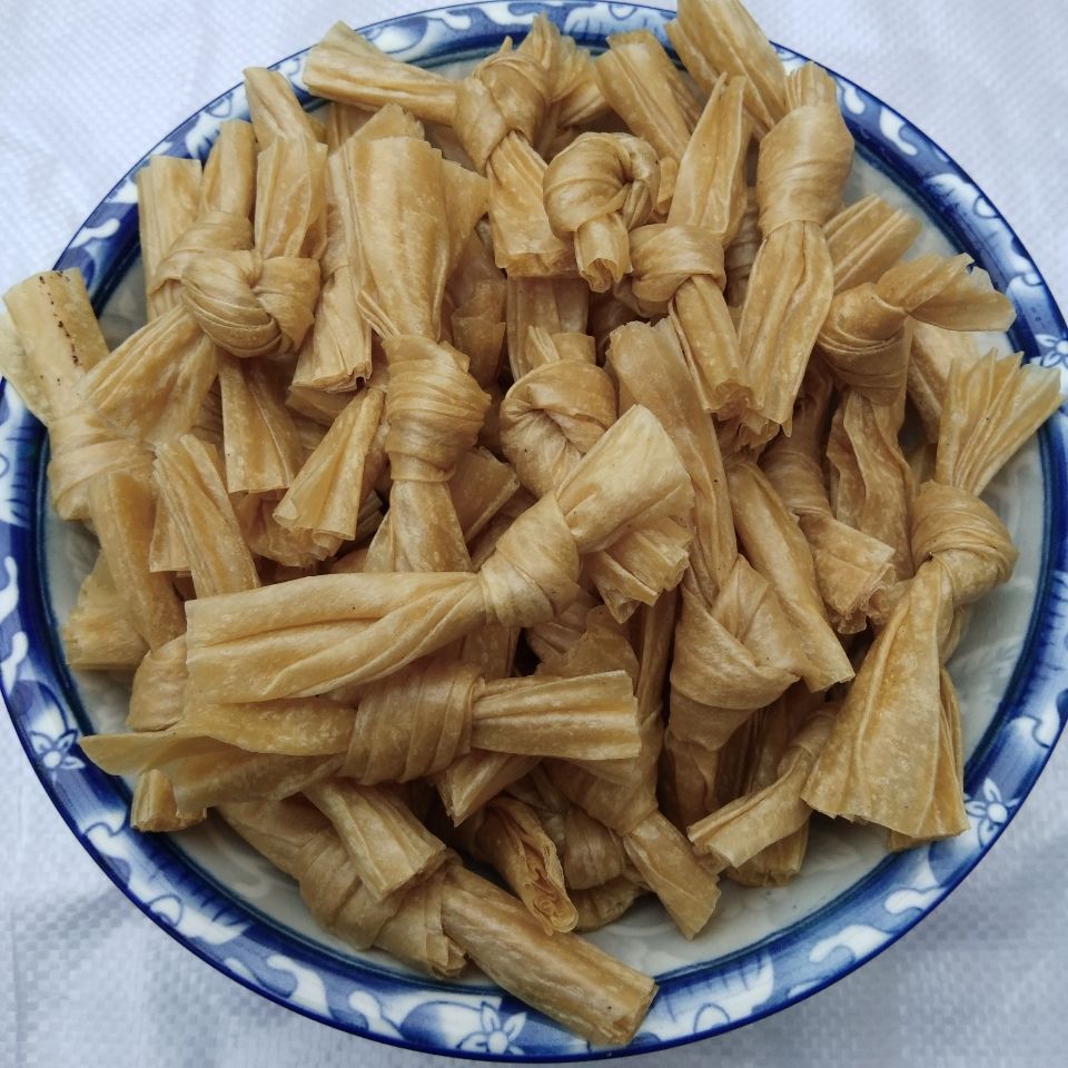 5斤包邮豆扣豆皮结腐竹结豆制品干货人造蛋白素肉豆腐皮油豆皮